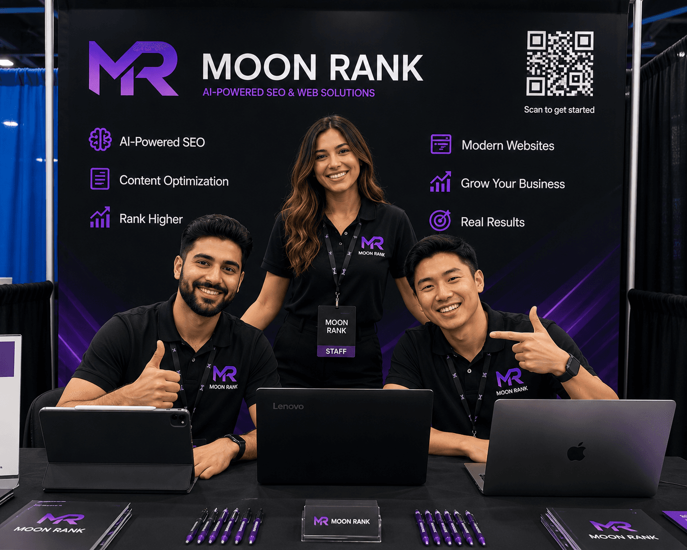 MoonRank specialists collaborating on digital growth